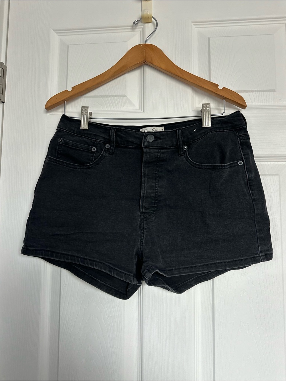 Jessica Simpson Black High-Rise Denim Shorts